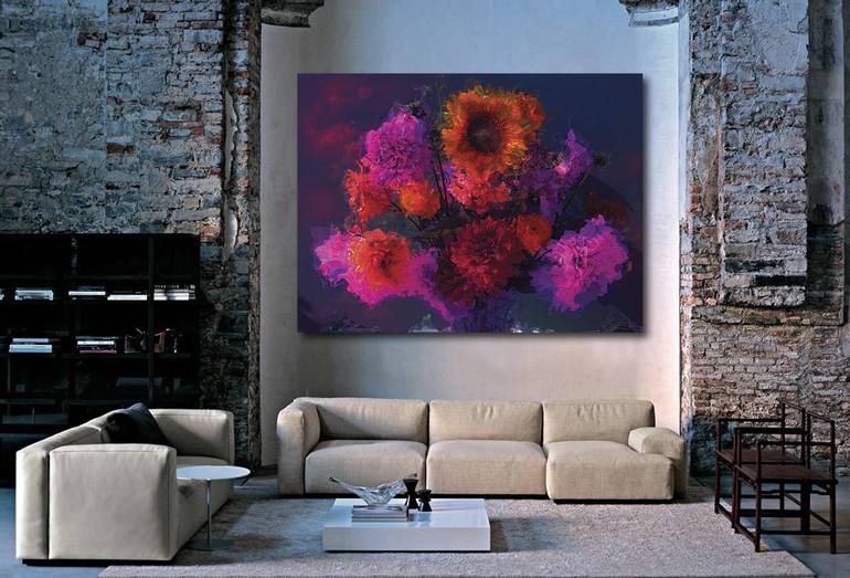 Original Figurative Floral Digital by Javier Diaz