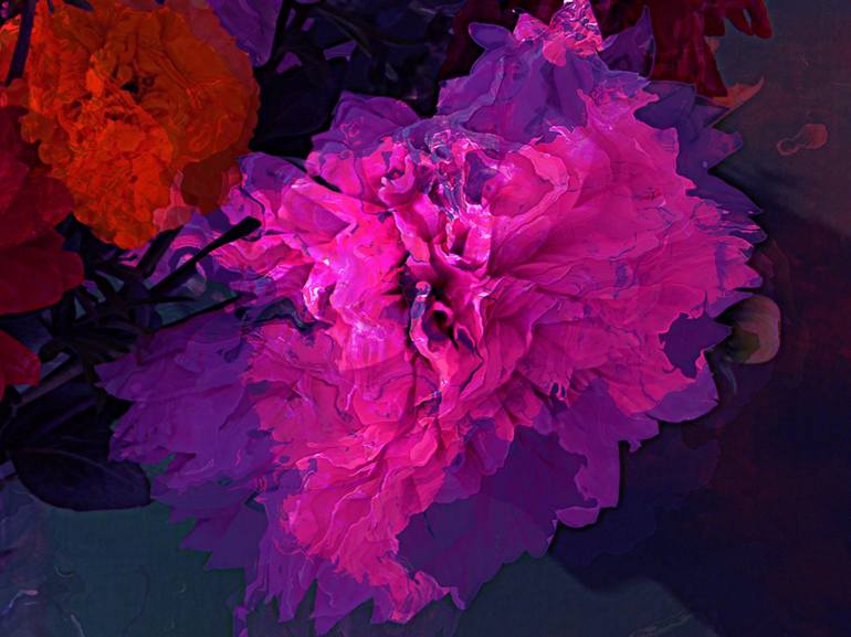 Original Figurative Floral Digital by Javier Diaz