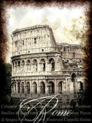 Roma Coliseum/XL large original artwork thumb