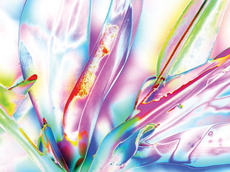 Original Abstract Floral Digital by Javier Diaz