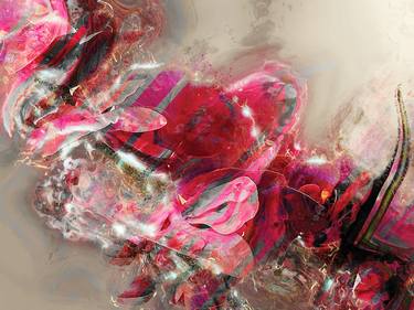 Original Abstract Floral Digital by Javier Diaz