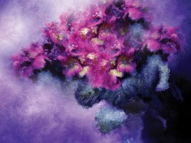 Print of Abstract Floral Digital by Javier Diaz