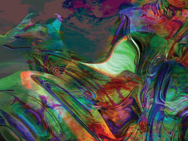 Original Contemporary Abstract Digital by Javier Diaz