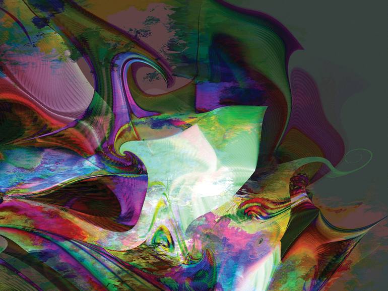 Original Contemporary Abstract Digital by Javier Diaz