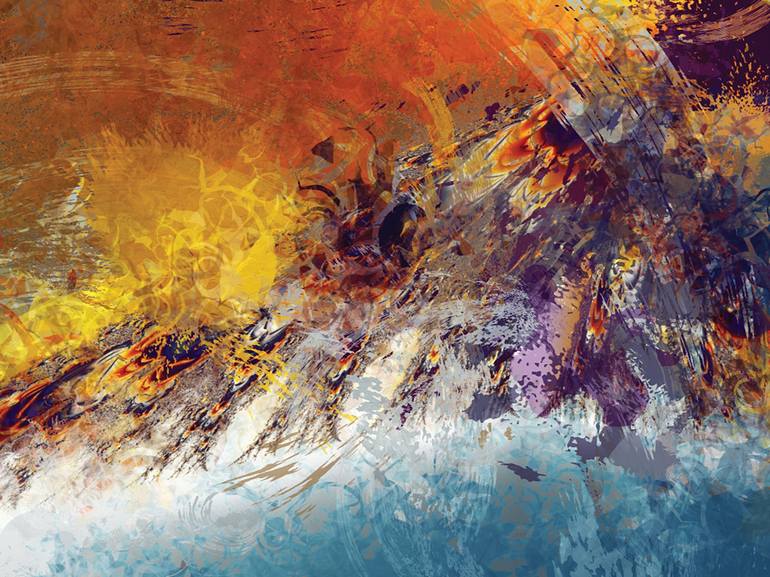 Original Contemporary Abstract Digital by Javier Diaz