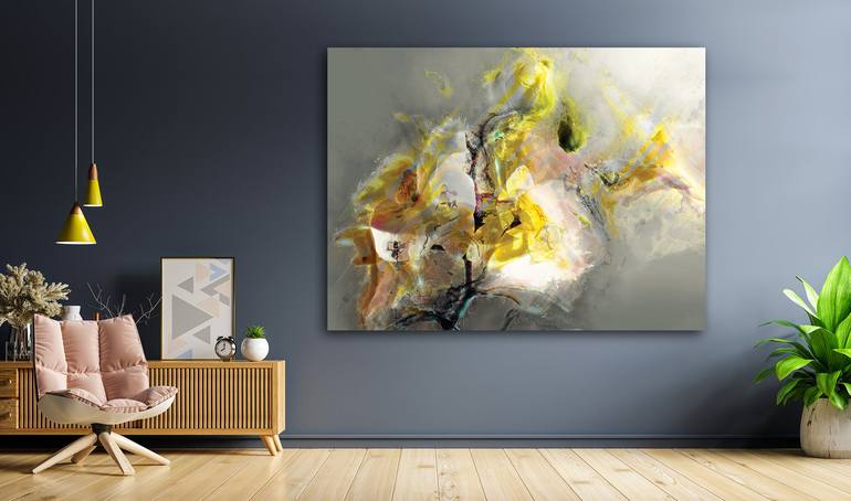 Original Abstract Floral Digital by Javier Diaz