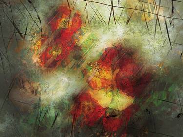 Original Abstract Floral Digital by Javier Diaz