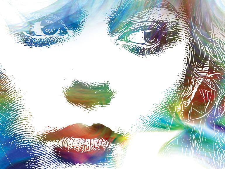 Original Abstract People Digital by Javier Diaz