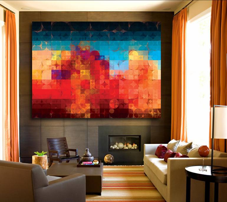 Original Abstract Geometric Digital by Javier Diaz