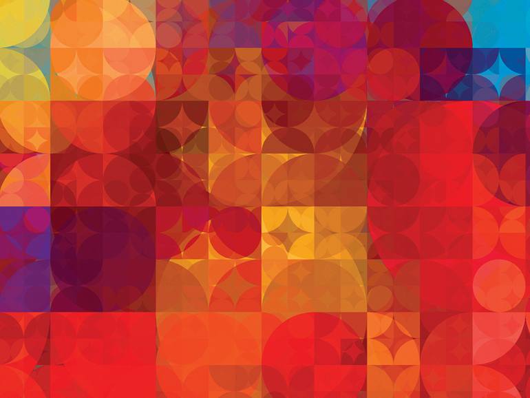 Original Abstract Geometric Digital by Javier Diaz