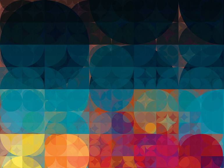 Original Abstract Geometric Digital by Javier Diaz
