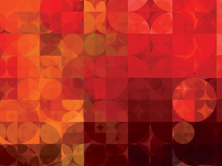Original Abstract Geometric Digital by Javier Diaz