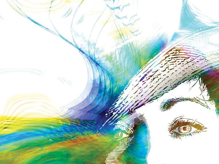 Original Abstract People Digital by Javier Diaz