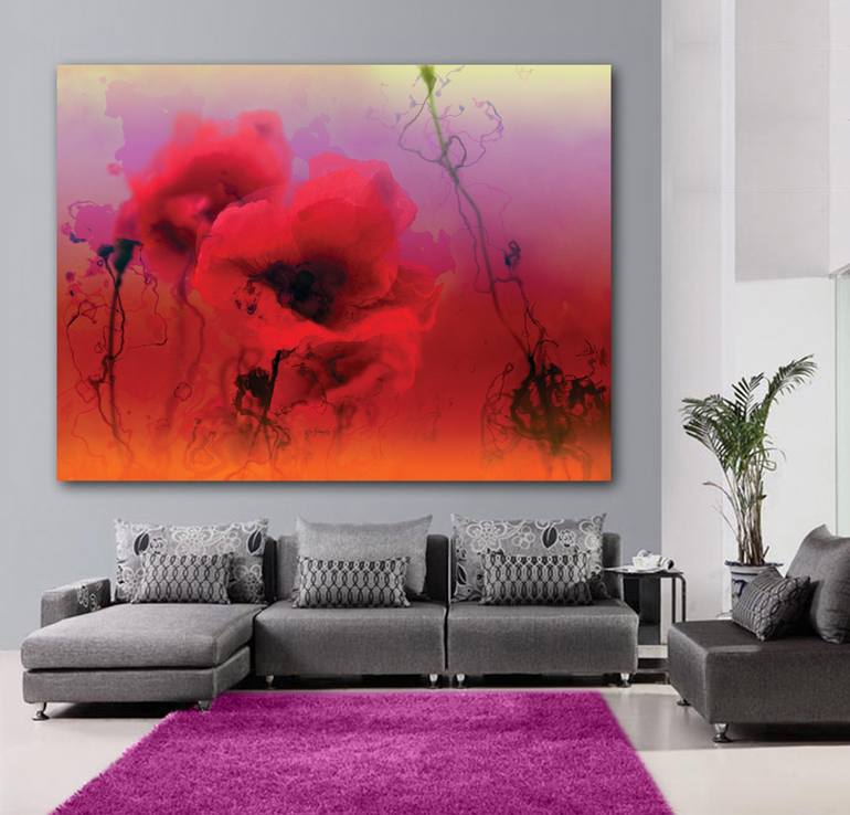 Original Figurative Floral Digital by Javier Diaz