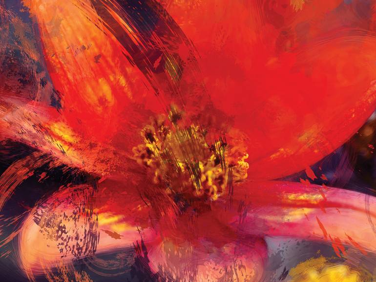 Original Contemporary Floral Digital by Javier Diaz