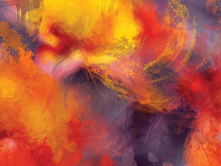 Original Contemporary Floral Digital by Javier Diaz