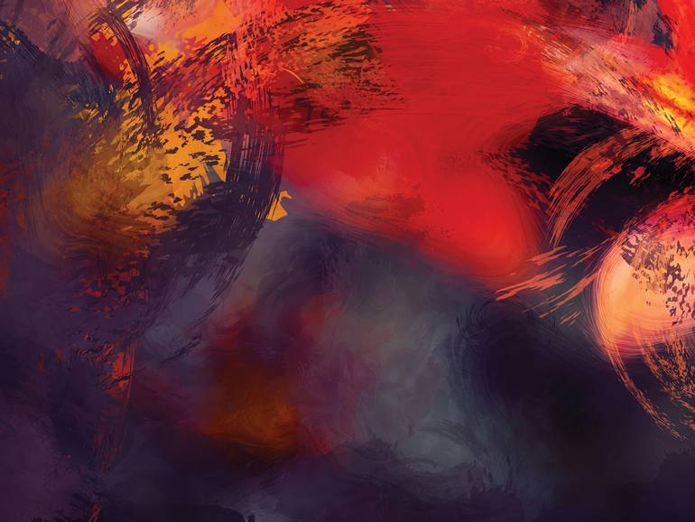 Original Contemporary Floral Digital by Javier Diaz