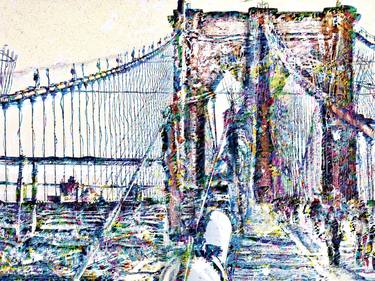 Bosquejos neoyorkinos, Brooklyn bridge - Limited Edition of 50 thumb