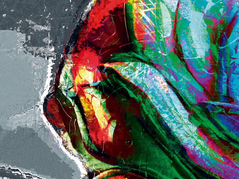 Original Art Deco Floral Digital by Javier Diaz