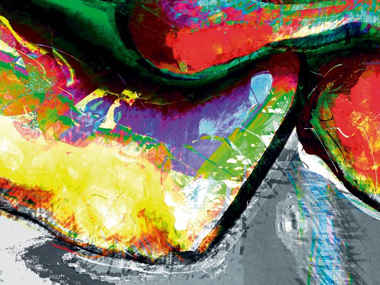 Original Art Deco Floral Digital by Javier Diaz