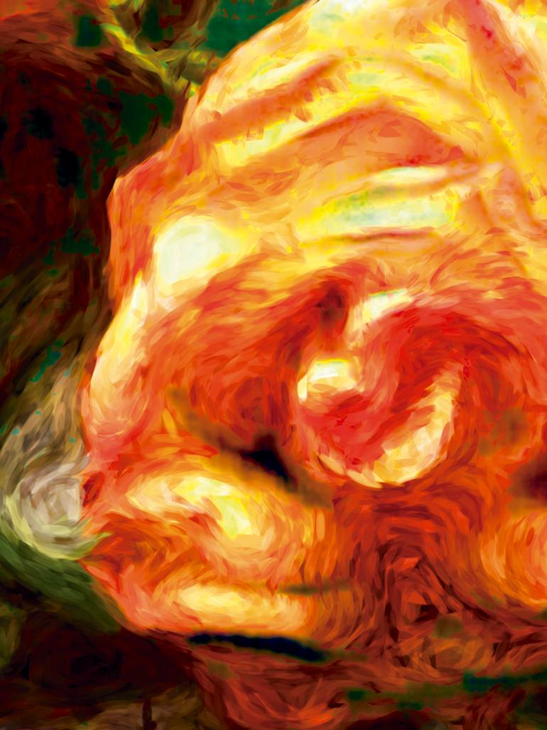 Original Expressionism Floral Digital by Javier Diaz