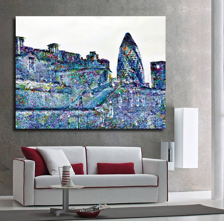 Original Expressionism Cities Digital by Javier Diaz