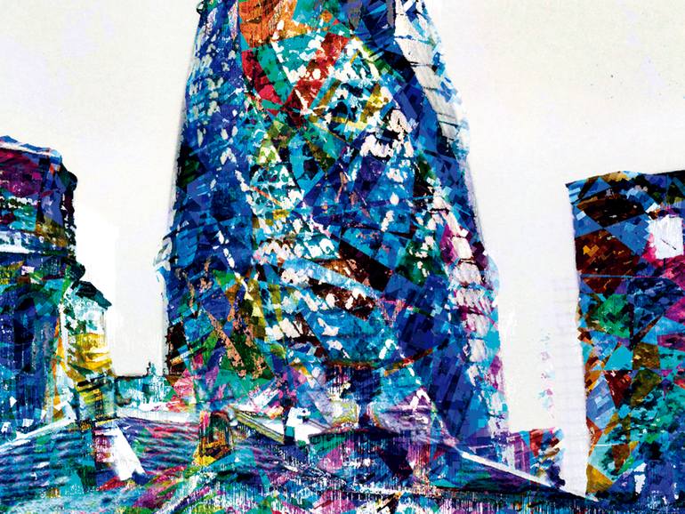 Original Expressionism Cities Digital by Javier Diaz