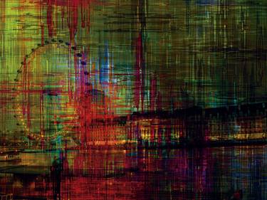 Original Abstract Expressionism Cities Digital by Javier Diaz