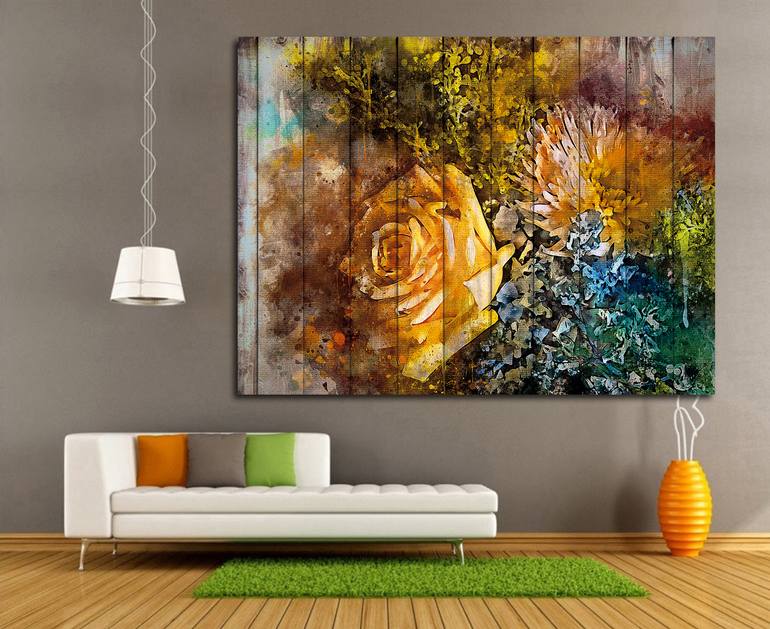 Original Figurative Floral Digital by Javier Diaz