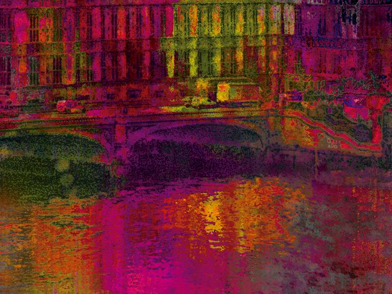 Original Expressionism Cities Digital by Javier Diaz