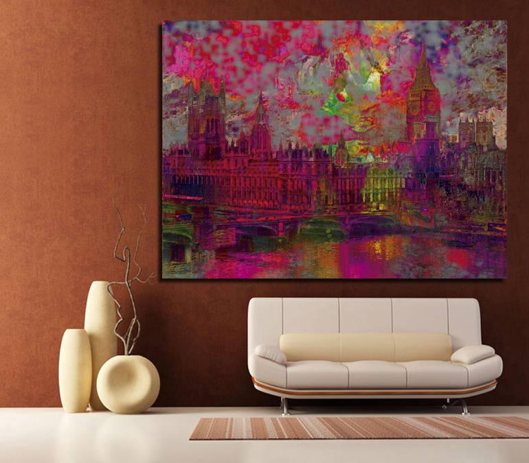 Original Expressionism Cities Digital by Javier Diaz