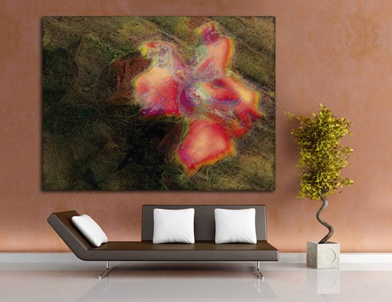 Original Abstract Floral Digital by Javier Diaz