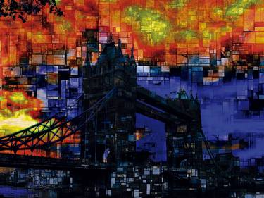 Original Abstract Cities Digital by Javier Diaz