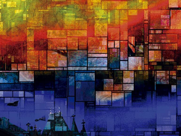 Original Abstract Cities Digital by Javier Diaz