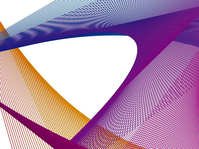 Original Abstract Geometric Digital by Javier Diaz