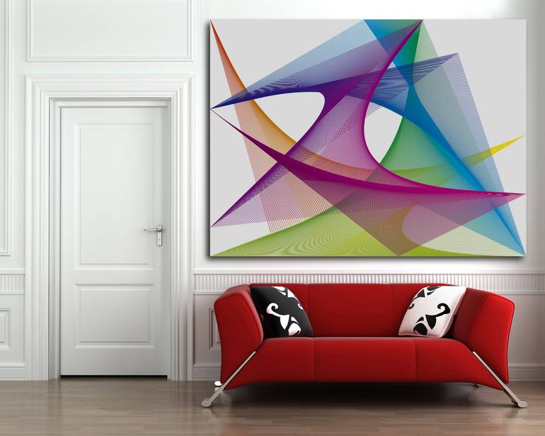 Original Abstract Geometric Digital by Javier Diaz