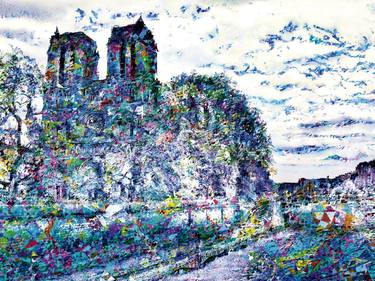 Bosquejos parisinos, Notre Dame/XL large original artwork thumb