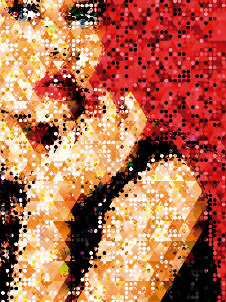 Original Abstract Expressionism People Digital by Javier Diaz