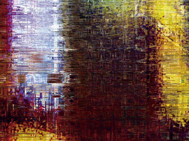 Original Abstract Expressionism Cities Digital by Javier Diaz