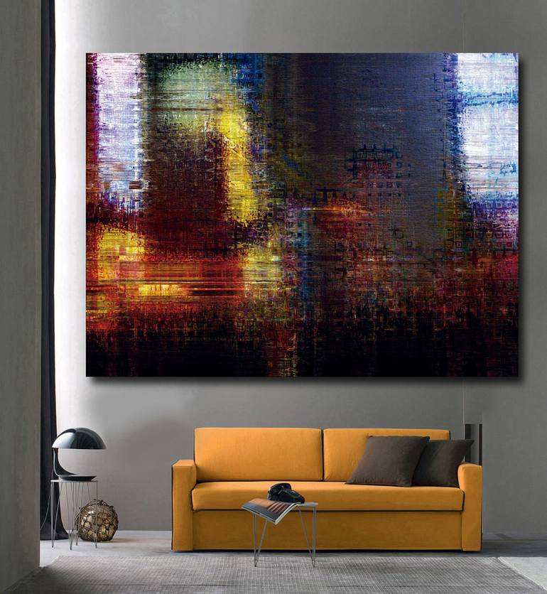 Original Abstract Expressionism Cities Digital by Javier Diaz