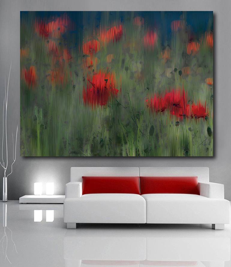 Original Abstract Floral Digital by Javier Diaz