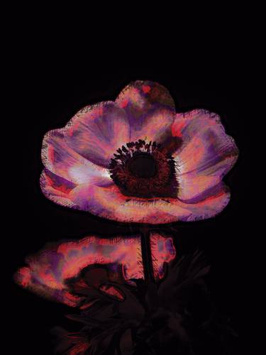 Original Figurative Floral Digital by Javier Diaz