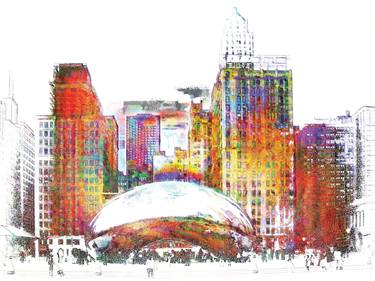 Colores, Chicago, Cloud gate/XL large original artwork thumb