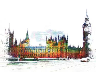 Colores, Londres, Big Ben/XL large original artwork thumb