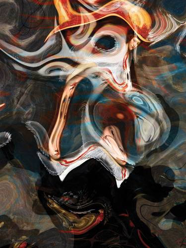Print of Abstract Portrait Digital by Javier Diaz