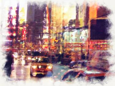 Taxis en Nueva york/XL large original artwork thumb