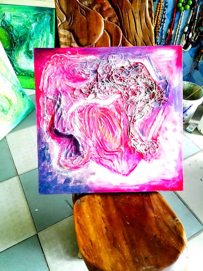 Original Abstract Collage by Guèdègo Raymond Fandegla