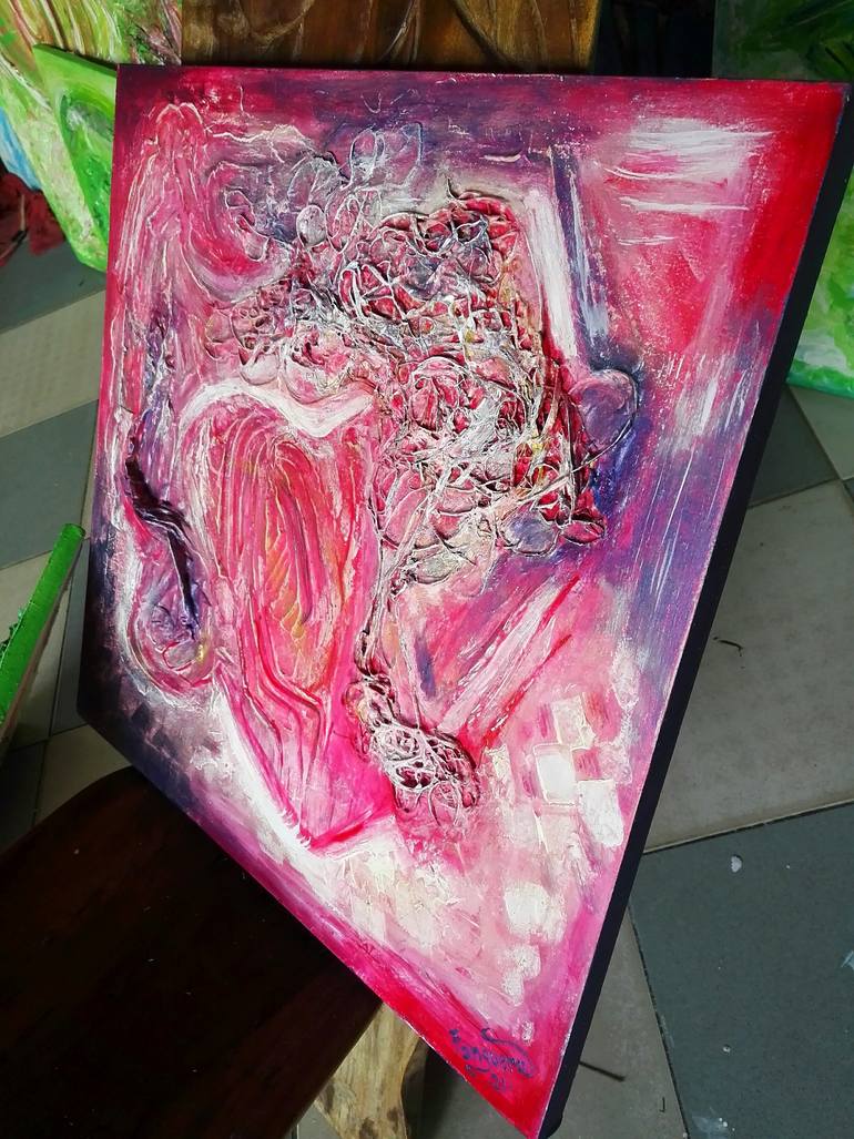 Original Abstract Collage by Guèdègo Raymond Fandegla
