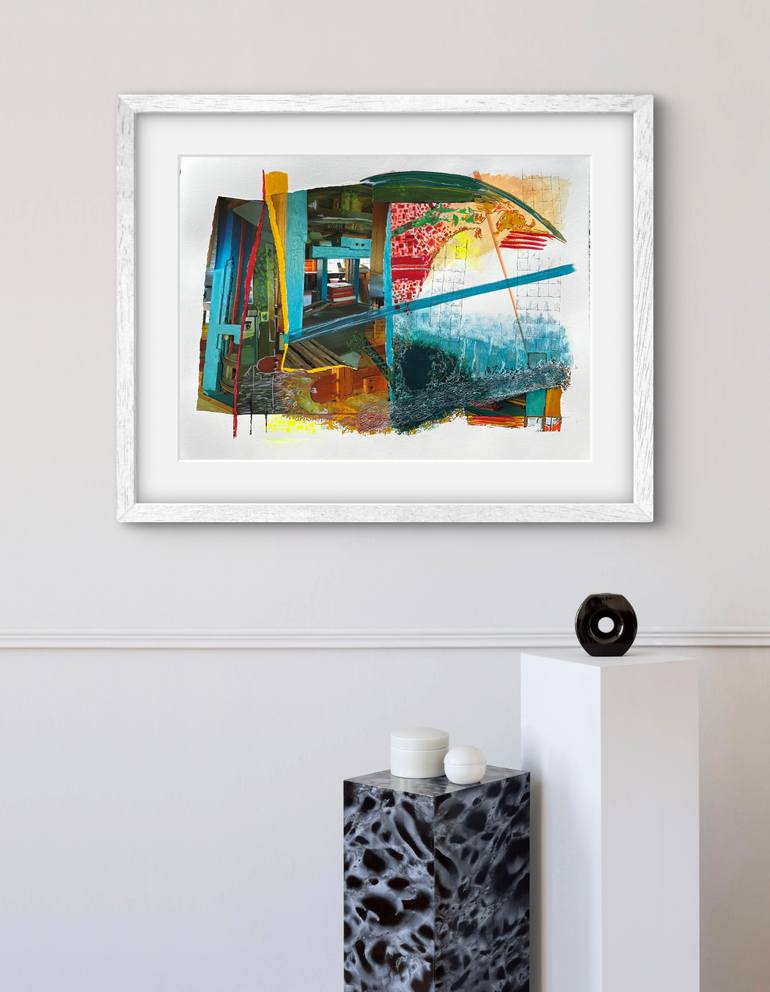 Original Art Nouveau Abstract Mixed Media by Nel Ten Wolde