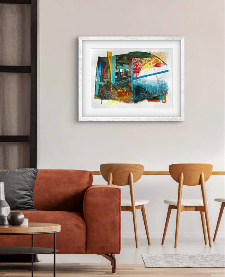 Original Art Nouveau Abstract Mixed Media by Nel Ten Wolde